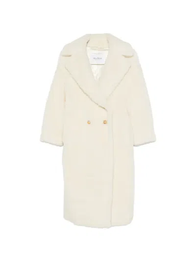 Max Mara Teddy Bear Icon Coat In Alpaca And Wool In Neutral