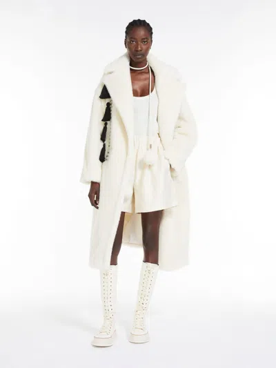 Max Mara Teddy Bear Icon Coat In White
