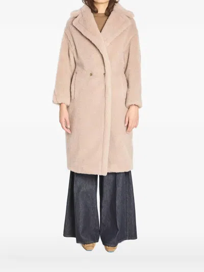 Max Mara Teddy Bear Icon Coat In Beige In Nude