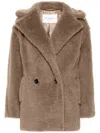 Max Mara Womens Sand Espero Double-breasted Wool-blend Coat In 中間色