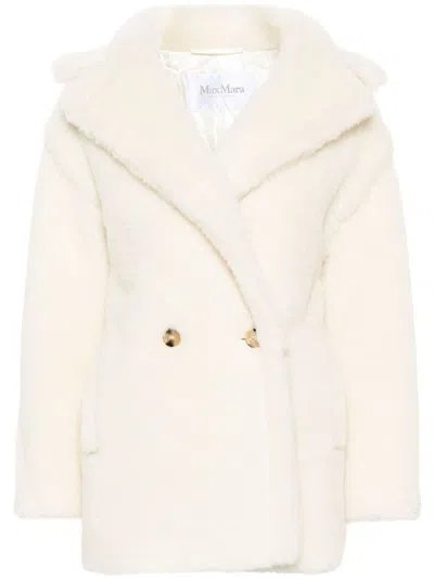 Max Mara Teddy Bear Icon Coat Short In ホワイト