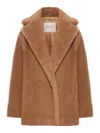 Max Mara Teddy Bear Icon Coat Short In Nude