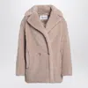 Max Mara Teddy Bear Icon Coat Short Sand In Alpaca And Wool Women