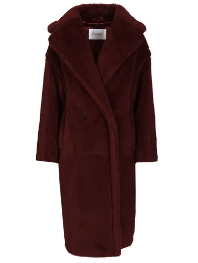 Max Mara Teddy Bear Icon Coats Bordeaux
