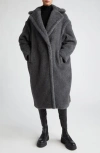 Max Mara Teddy Bear Icon Faux Fur Coat In Grey