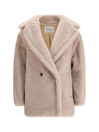 Max Mara Teddy Bear Icon Short Coat In Neutral