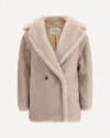 Max Mara Teddy Bear Icon Short Coat In Neutral