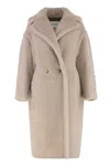 Max Mara Alpaca-wool-silk Teddy Bear Coat In Pink