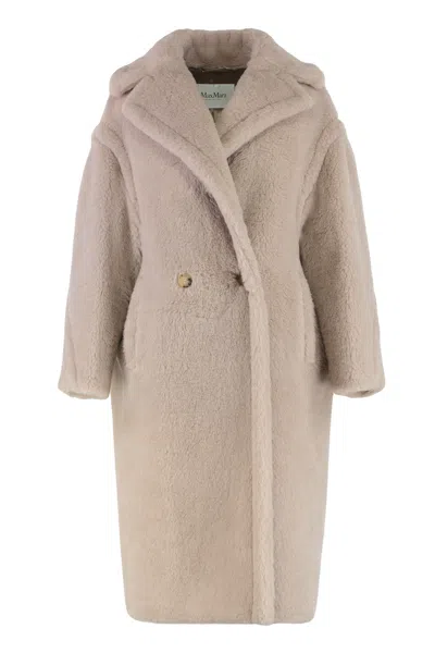 Max Mara Teddy Bear Vegan Fur Coat In Neutral