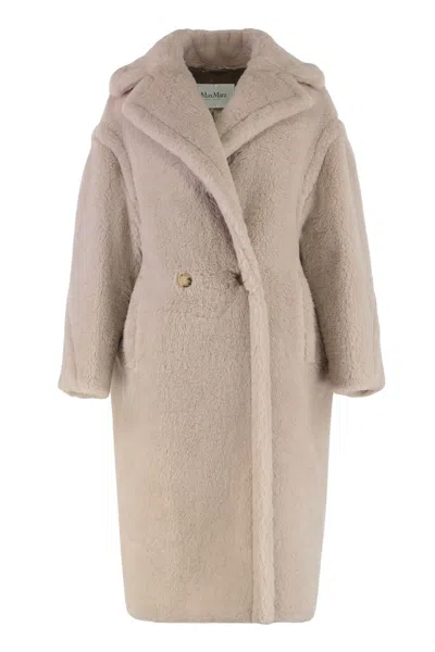Max Mara Teddy Bear Vegan Fur Coat In Brown