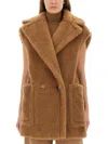 Max Mara Teddy Bear Vest "breda1234" In Brown