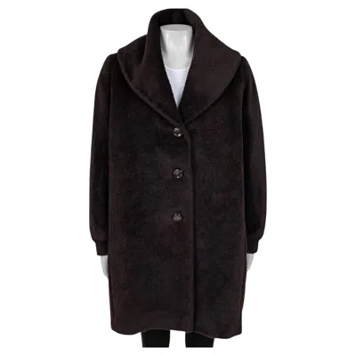 Pre-owned Max Mara Teddy Brown Wool Coat Sz.m