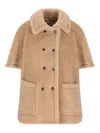 Max Mara Teddy Cape In Alpaca And Cashmere Mxcavallo4 In Neutral
