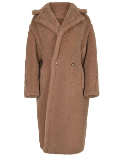 Max Mara "teddy" Coat In Brown