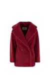 Max Mara Double-breasted Long-sleeved Coat In Red