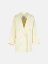 Max Mara Orma Short Wool And Cashmere Coat In Yellow