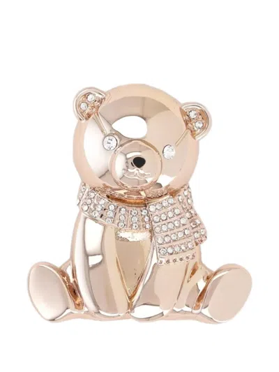 MAX MARA TEDDY CRYSTAL-EMBELLISHED BROOCH