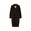 Max Mara Teddy Bear Alpaca Wool Oversized Coat In Brown