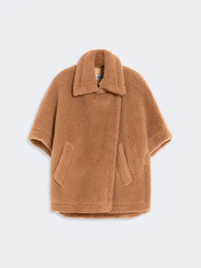 Max Mara Teddy Fabric Cape In Multi