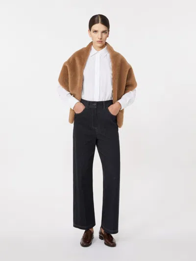 Max Mara Teddy Fabric Stole In Gray