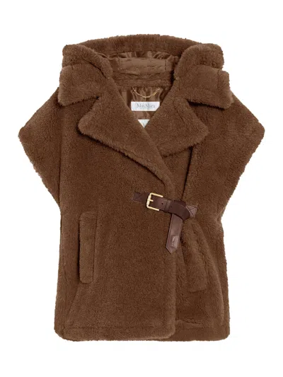 MAX MARA TEDDY FABRIC VEST CAPE