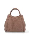 Max Mara Textured Shoulder Bag Detachable Strap In Brown