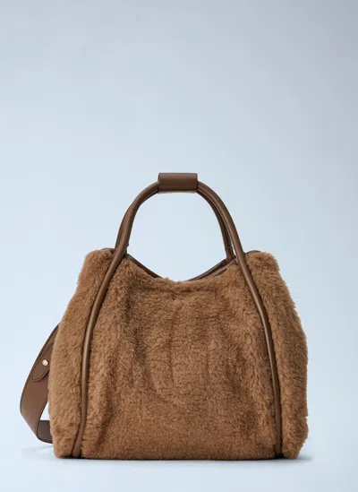 Max Mara Teddy Marine Small Handbag In Camel