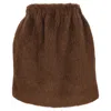 Max Mara Teddy Mini Skirt In Brown Alpaca In Brown