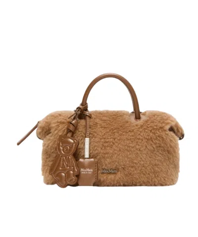 Max Mara Teddy Small Satchel Shoulder Bag In Brown