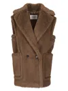 Max Mara Teddy Vest Coats Brown