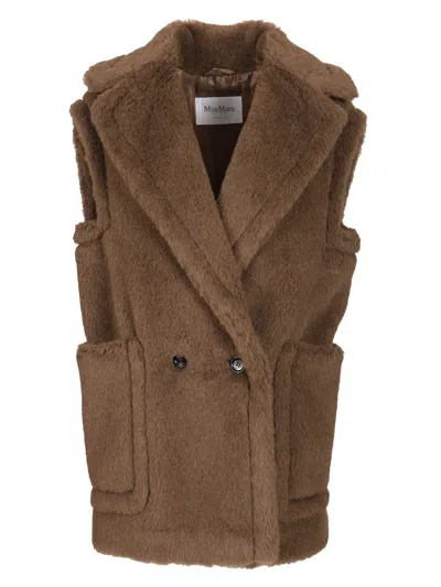 Max Mara Teddy Vest Coats Brown