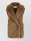 Max Mara Teddy Vest With Faux Fur Texture In Multi