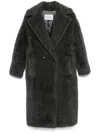 Max Mara Teddy Wool Coat In Gray