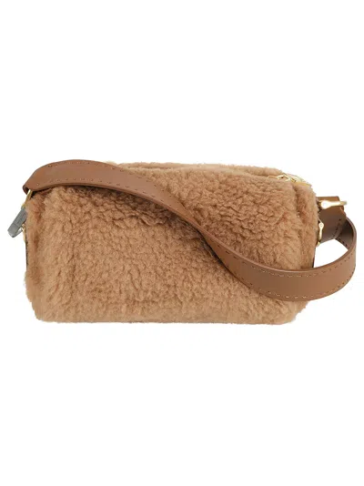 Max Mara Teddyroll Small Shoulder Bag In Camel