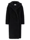 Max Mara Teddy Bear Icon Coat Coats Blue In Black