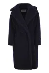 Max Mara Tedgirl - Teddy Bear Icon Coat In Alpaca And Wool In Blue