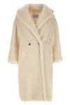 Max Mara Alpaca And Virgin Wool Hooded Coat In White