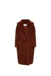 Max Mara Tedgirl Alpaca Blend Long Coat In Brown