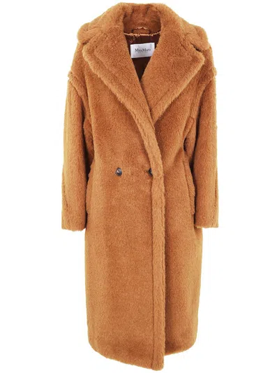 Max Mara "tedgirl" Classic Coat Clothing In Brown