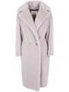 Max Mara "tedgirl" Classic Coat Clothing In Neutral