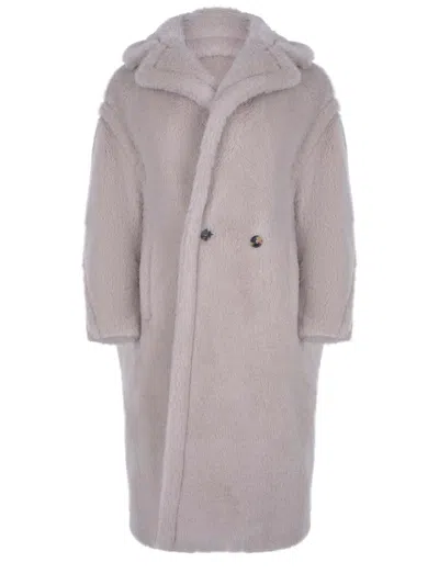 Max Mara "tedgirl" Coat In Gray