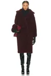 Max Mara Cherry Tedgirl Teddy Bear Icon Coat Coat In Animal Print