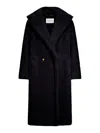 Max Mara Teddy Bear Icon Coat In Alpaca And Wool In Black