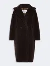 Max Mara Teddy Bear Alpaca Wool Oversized Coat In Brown