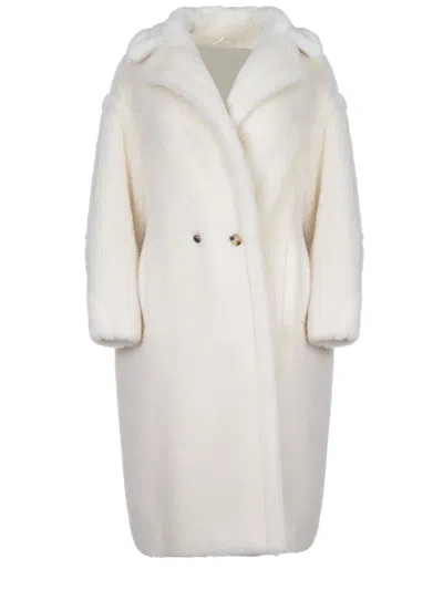 Max Mara "tedgirl" Coat In White