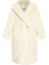 Max Mara Teddy Bear Icon Double-breasted Coat In White