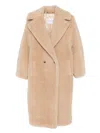 Max Mara Tedgirl Double-breasted Coat In Neutral