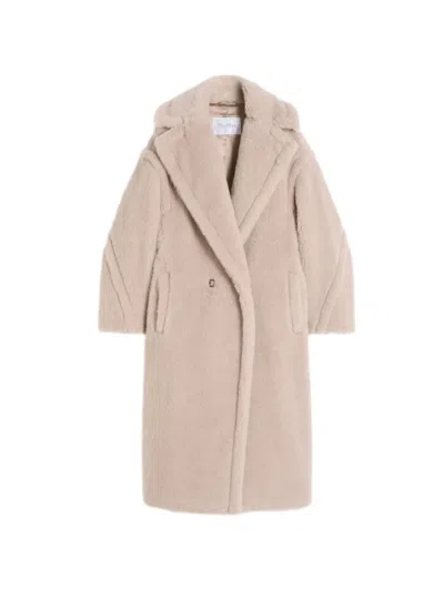 Max Mara Teddy Bear Icon Coat In Alpaca And Wool In Neutral