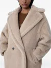 Max Mara Alpaca And Virgin Wool Hooded Coat In Brown
