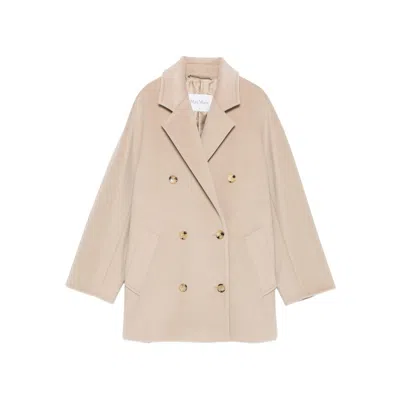 Max Mara Tedgirl Double-breasted Coat In Neutral